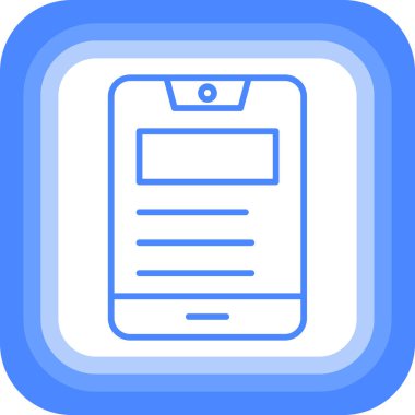 Bir smartphone simge vektör çizim