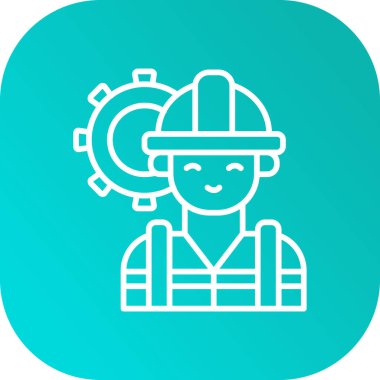 Mühendis düz vektör simgesi