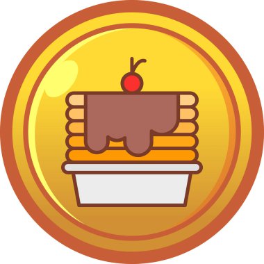 Yemek ikonu. düz vektör illüstrasyonu.