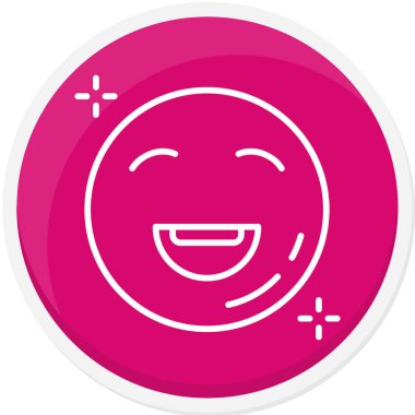 Gülümse. Web simgesi basit illüstrasyon