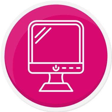 Bilgisayar. Web simgesi basit illüstrasyon