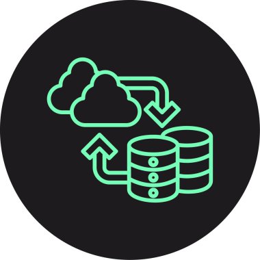 veritabanı. Web simgesi basit illüstrasyon