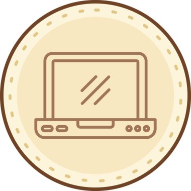 Bilgisayar. Web simgesi basit illüstrasyon