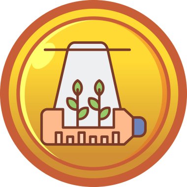 Bitki. Web simgesi basit illüstrasyon