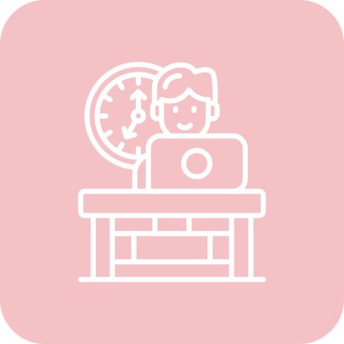 Saat simgesi vektör illüstrasyonu