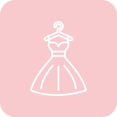 Düğün elbise vektör simgesi