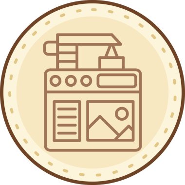 seo modern simgesinin vektör illüstrasyonu