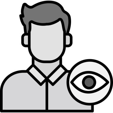 Göz. Web simgesi vektör illüstrasyonu