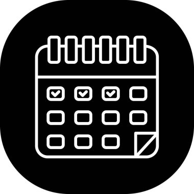 Takvim simgesi, vektör çizimi
