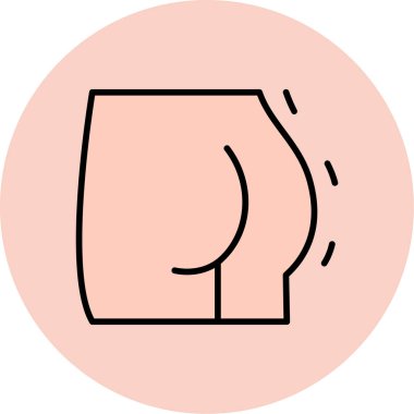 Bir kadın vücut simgesinin vektör illüstrasyonu