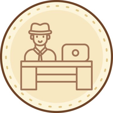 Bozuk para simgesi olan insanın vektör illüstrasyonu