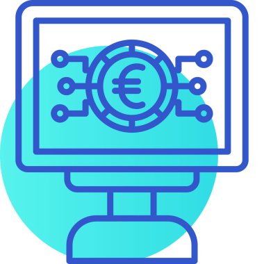 Para için. Web simgesi basit illüstrasyon