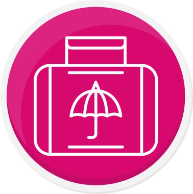 Şemsiye modern simgesinin vektör illüstrasyonu