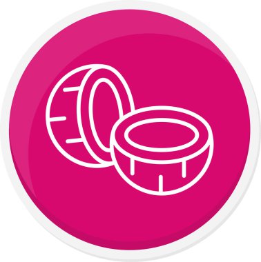 Yuvarlak daire simgesinin izole edilmiş tek bir simgesinin vektör çizimi