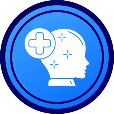 beyin ikonu vektör illüstrasyonu