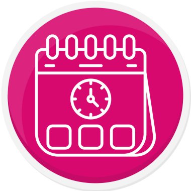 Saat. Web simgesi basit illüstrasyon