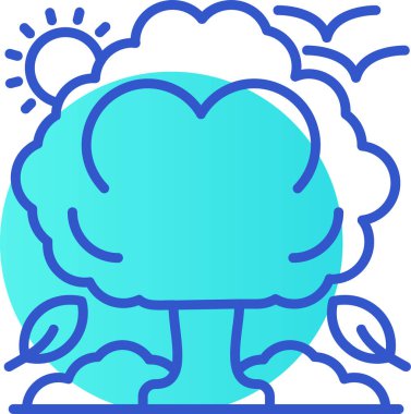 Beyin. Web simgesi basit illüstrasyon