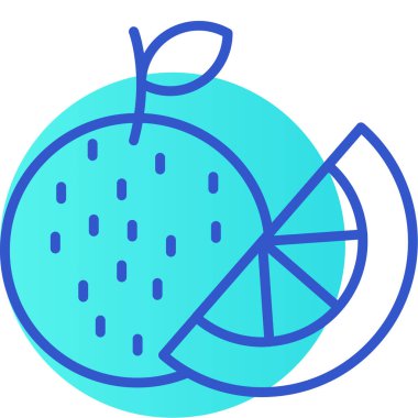 Karpuz. Web simgesi basit illüstrasyon