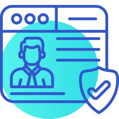 Kimlik simgesi, vektör illüstrasyonu