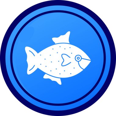 balık simgesi vektör illüstrasyonu