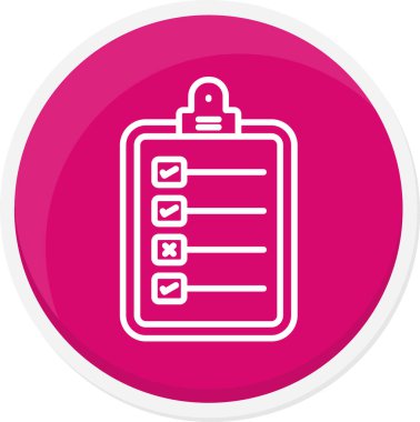 Kontrol listesi simgesinin vektör illüstrasyonu