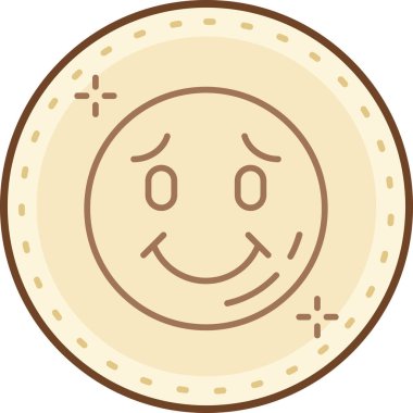 Mutlu yüz simgesi vektör illüstrasyonu