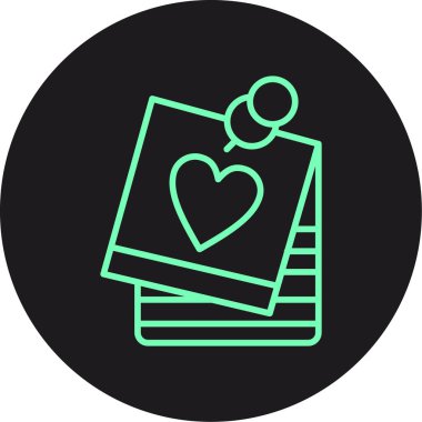 Bir kalp simgesinin vektör illüstrasyonu