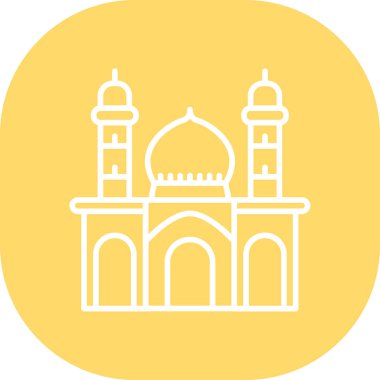 Cami. Web simgesi basit illüstrasyon