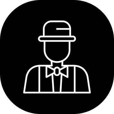 İş adamı simgesi vektör illüstrasyonu