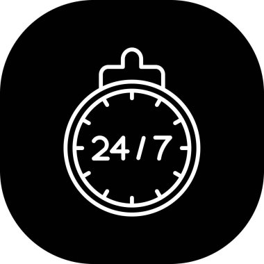 Saat simgesi vektör illüstrasyonu