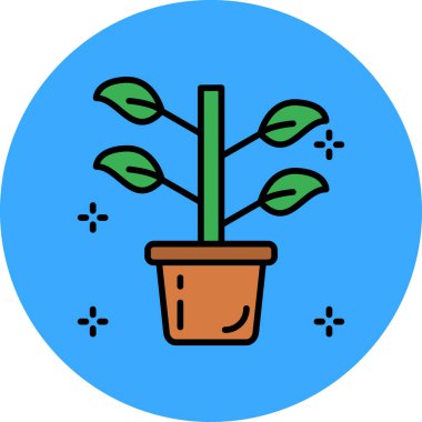 Bitki. Web simgesi basit tasarım