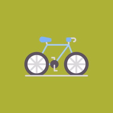 Bir bisiklet düz simgesi