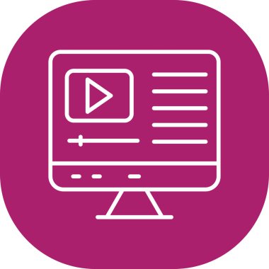 vektör lcd simgesi illüstrasyonu