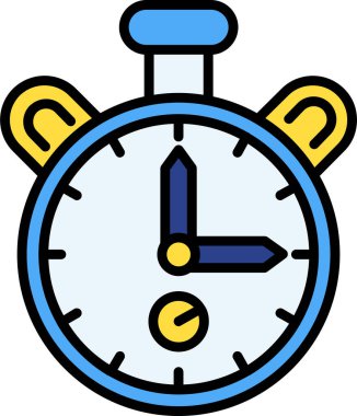 Kronometre simgesi. özet saat vektör resimleme simgesi düz izole