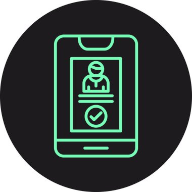 Akıllı telefon simgesinin vektör illüstrasyonu