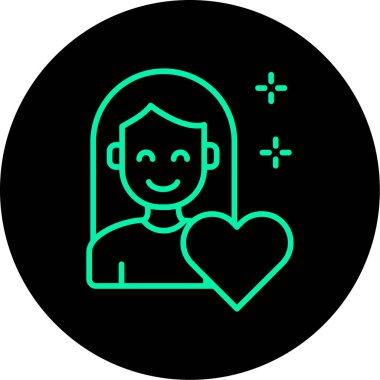 Bir kadın simgesinin vektör illüstrasyonu