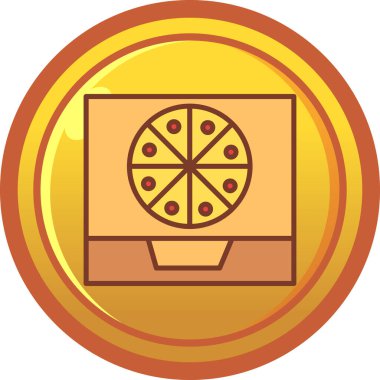 Pizza simgesinin vektör illüstrasyonu
