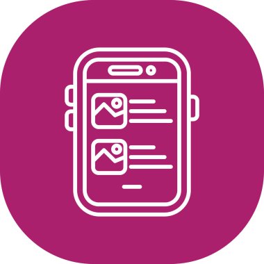 Mobil kutsal kişilerin resmi, vektör çizim