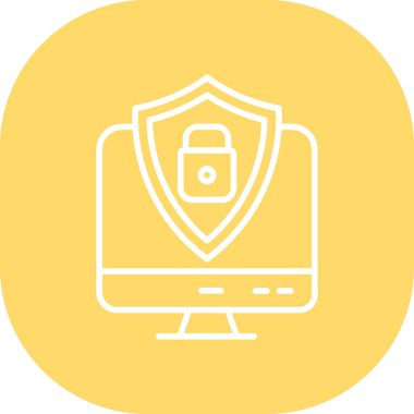 İnternet güvenlik vektörü simgesi modern basit tasarım illüstrasyonu