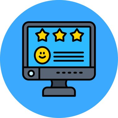 derecelendirme müşteri simgesi doldurulmuş ana hatlar biçiminde