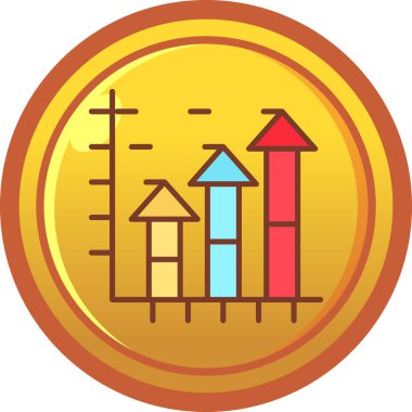 iş büyümesi grafiği simgesi doldurulmuş ana hatlar biçiminde