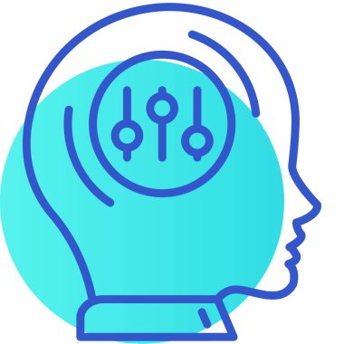 Baş simge vektör çizim