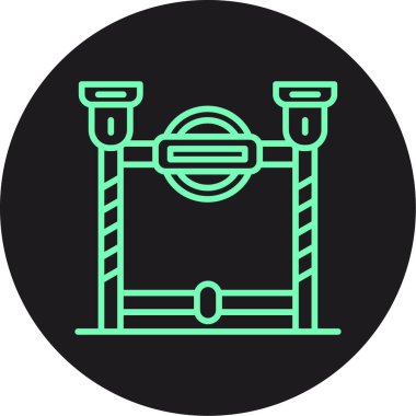 Swing ikonunun vektör çizimi. salıncak simgesi için kullanılabilir konsept ögesi.