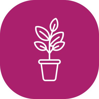 güzel pot çizgisi vektör simgesi