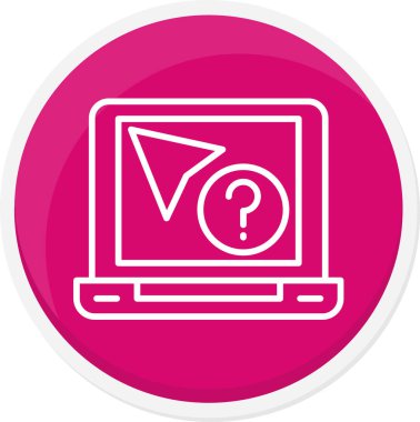 Dizüstü bilgisayar simgesi vektör çizimi