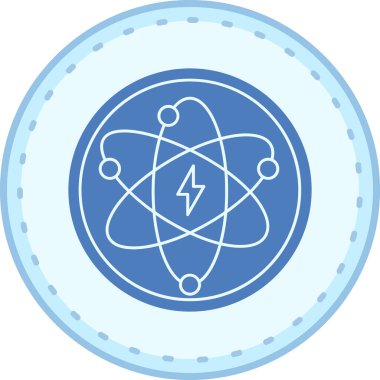 atom simgesi, modern vektör çizim tasarımı