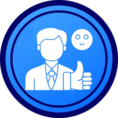 İş adamı. Web simgesi basit tasarım