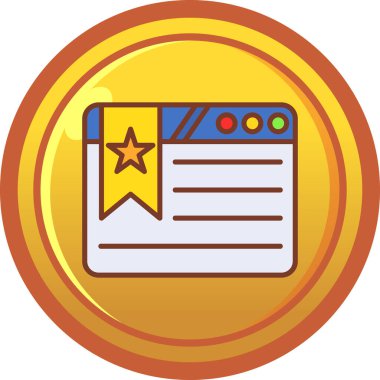 Rozet vektör simgesi kişisel ve ticari ve ticari için basit vektör çizimi