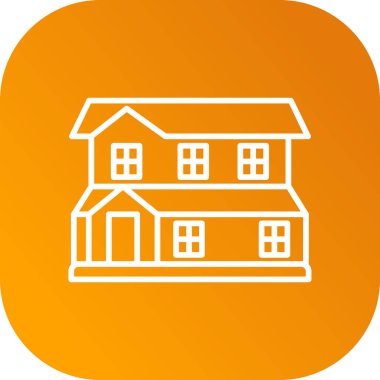 ev simgesi soyut arkaplanda izole edildi