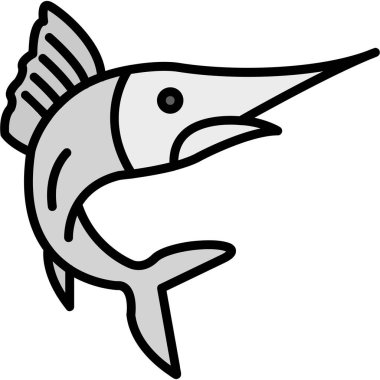balık simgesi vektör illüstrasyonu